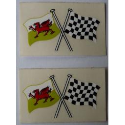 Sticker - Welsh Chequer Crossed Flags 01.jpg