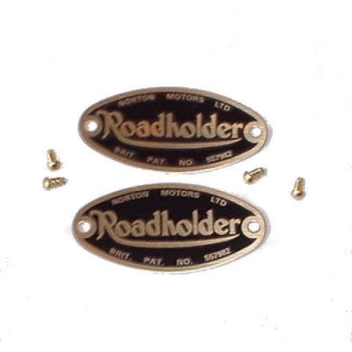 Norton Roadholder Fork Badge - Brass