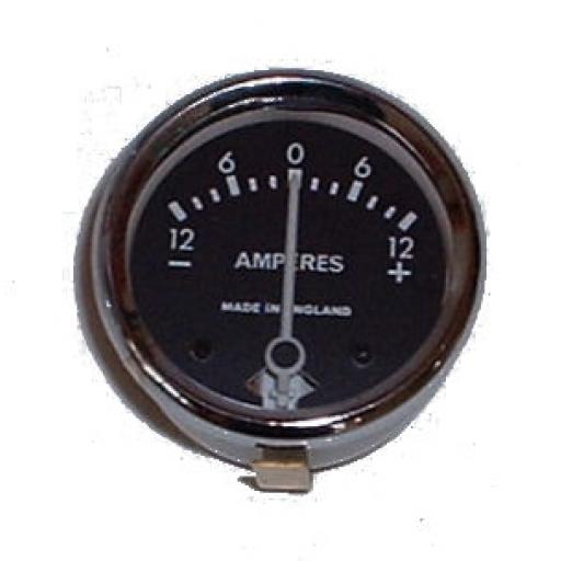 Ammeter 1 1/2 inch 12v - Black Face