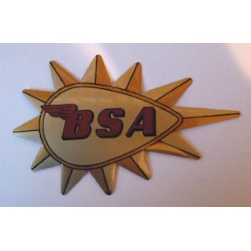 BSA Sticker Gold Background with Gold Starburst