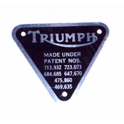 Triumph Patent Plate - 70-4016