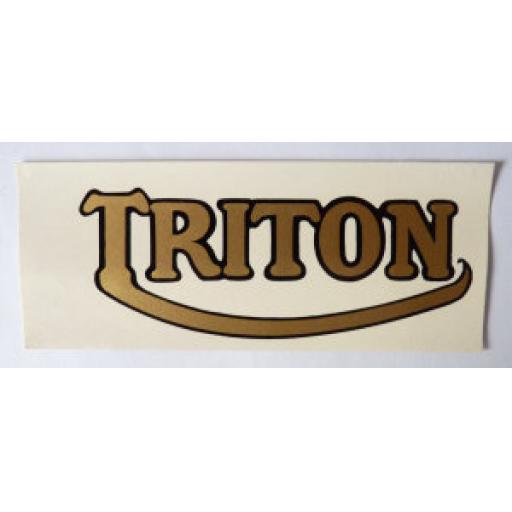 Triton Gold Logo Water Slide Transfer 4 x 1.5 inch