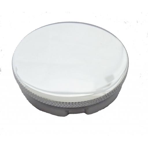 Chromed oil filler cap - 2 inch with breather hole