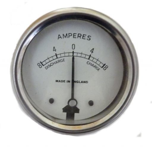 2 inch Ammeter White Face 6v