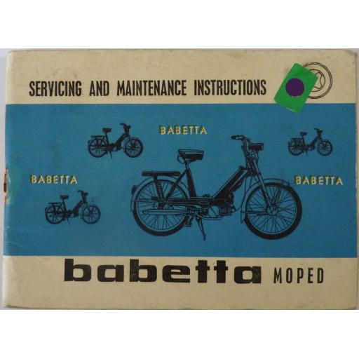 Babetta Moped Servicing and Maintenance Instructions