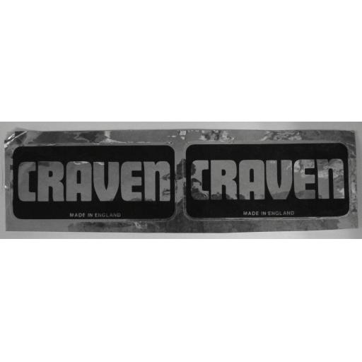 Craven - Made in England - Stickers - Black and Silver