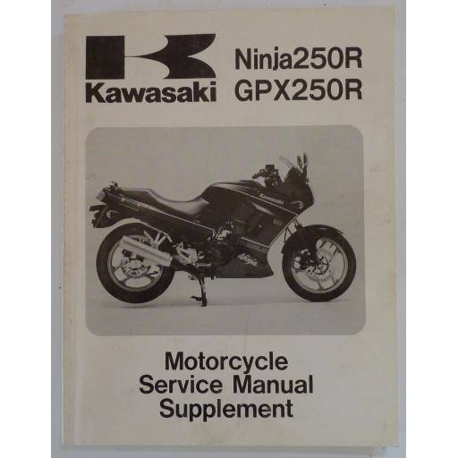 Kawasaki Ninja 250R and GPX250R Motorcycle Service Manual Supplement - 1988-95