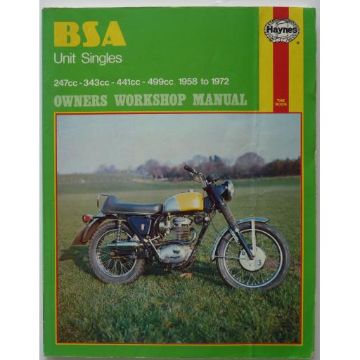 BSA Unit Singles Owners Workshop Manual 1958 - 1972