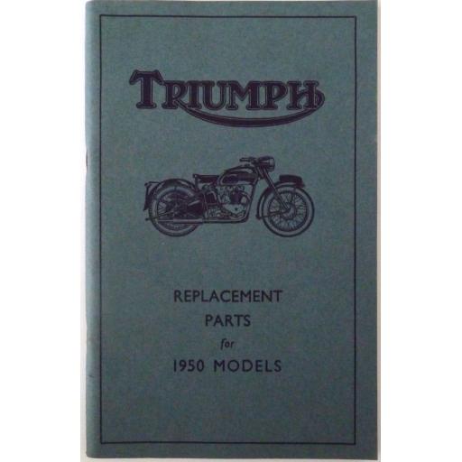 Triumph Motor Cycles 1950 Models Instruction Manual 3T 5T 6T 5TR T100