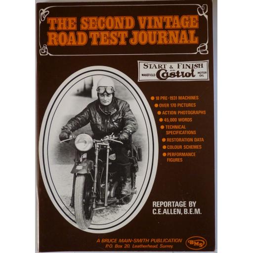 The Second Vintage Road Test Journal - Reportage by by C E Allen - 1974