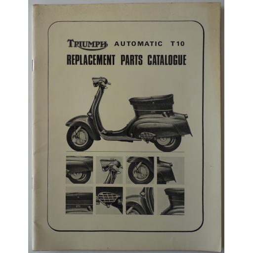 Triumph Tina Scooter T10 Replacement Parts Catalogue - March 1966