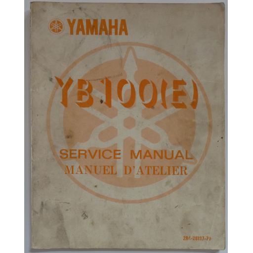 Genuine Yamaha YB100(E) Service Manual - English and French Language