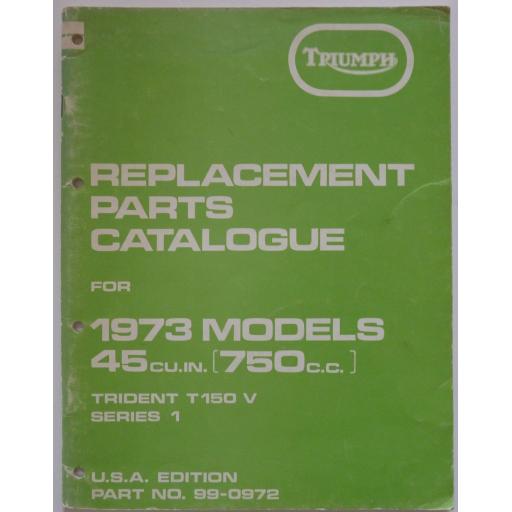 Triumph Trident T150V Series 1 Replacement Parts Catalogue - USA Edition